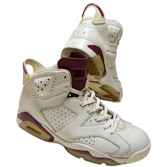 Air Jordan Nike Men’s 2015 Retro 6 Maroon Sneakers Sz 10 - Picture 1 of 16